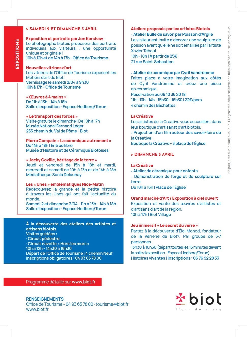 Journée Européenne des Métiers d'Art à Biot - 3 avril prochain